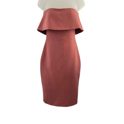 Elizabeth and James Dress Womens Size 2 Pink Strapless Off Shoulder Midi Formal - Image 1 of 4