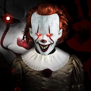 Pennywise Clown Maske Stephen Kings Es Maske Horror Halloween Cosplay Kostüm DE~ - Bild 1 von 16