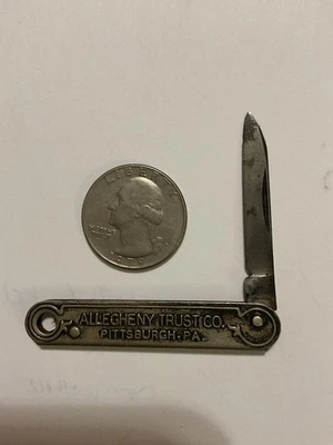 Vintage Allegheny Trust Co. Pittsburgh Pa New Building 1929 Pocket Knife - Image 1 of 3