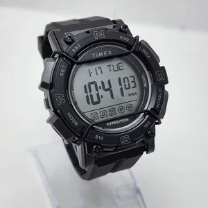 Timex TW4B18100 Men's Expedition Chrono-Alarm-Timer 47mm Black Resin Strap Watch - Picture 1 of 11