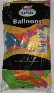 Globos BSA 17" 72ct Surtidos Colores Mezclados - Bolsas Nuevas SIN ABRIR - Imagen 1 de 1