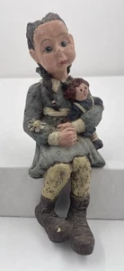 Sarah's Attic Collectibles Sitting Figurine holding Raggedy Ann Sally Booba - Picture 1 of 7