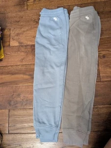 2 Pair Abercrombie Sweats Size Medium 7/8 Grey And Blue Girls/Unisex - Picture 1 of 4