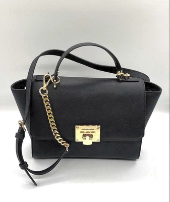 Bolso de hombro Michael Kors Tina mediano de cuero negro nuevo sin etiquetas Foto 1 de 4