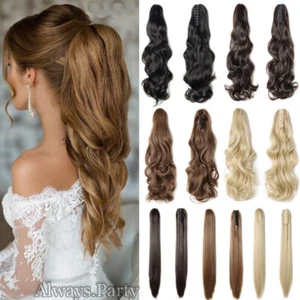 100% Natural Long Ponytail Thick Lady Claw Clip in Pony Tail Hair Extensions US - Picture 1 of 26