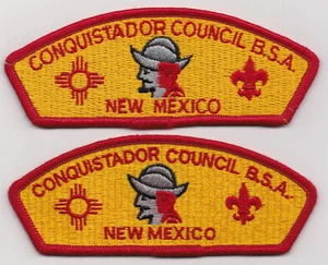 LOT OF 2 CSP'S - CONQUISTADOR COUNCIL - (2) S-2 - PB & SCOUT STUFF BACK - Bild 1 von 1