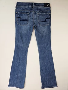 American Eagle Outfitters Größe 6 X-Long Damen Kick Boot Super Stretch blau Jeans - Bild 1 von 13