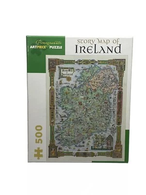Story Map of Ireland: 500 Piece Jigsaw Puzzle - Pomegranate ArtPiece New Sealed - Image 1 of 4