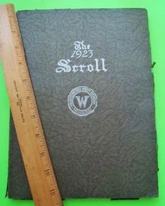 Milwaukee Wisconsin Washington H.S. 1923 ANUARIO - EL PERGAMINO con 30 AUTÓGRAFOS - Imagen 1 de 12