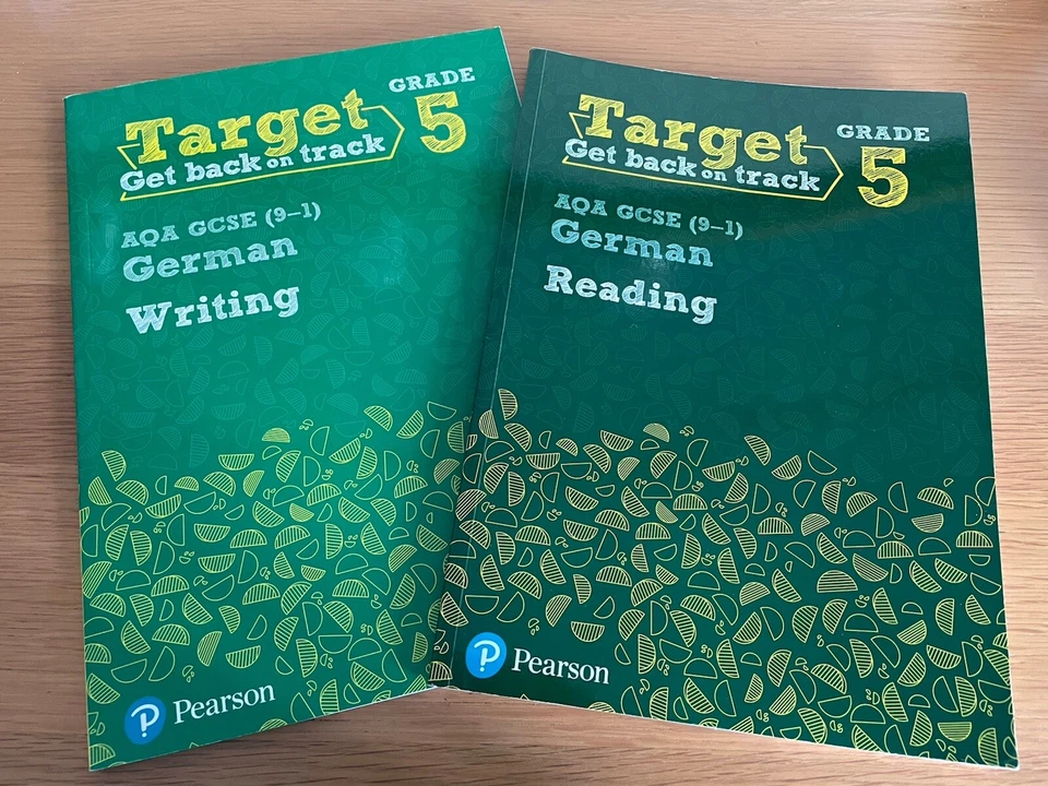 Pack Of 2 brand new GCSE German Study Aids - Target Grade 5 Writing & Reading - Image 1 of 1