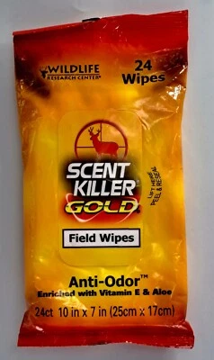 Wildlife Research Scent Killer Gold Field Wipes 24 Pack - Image 1 of 2