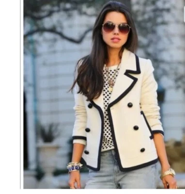 J. Casaco Crew feminino tamanho 0 off white Nello Gori italiano com ponta de lã 92050 em excelente estado usado - Imagem 1 de 4