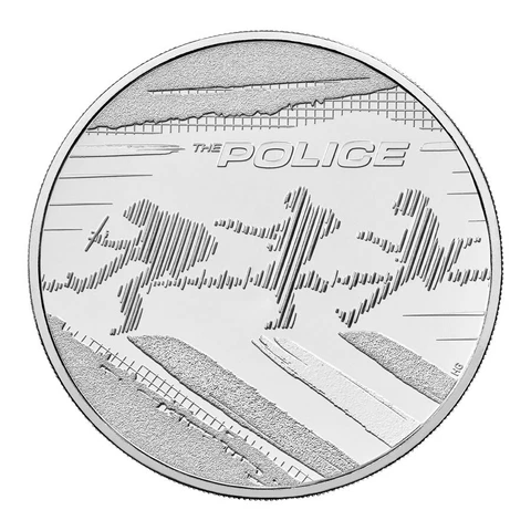 Great Britain 2023 £5 28.28g Cupronickel Legends of Music The Police BU PRESALE Cover