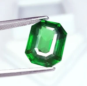 Loser Edelstein natürlicher grüner Saphir Ceylon zertifiziert 10 kt Achteckschliff Edelstein O97 - Bild 1 von 12