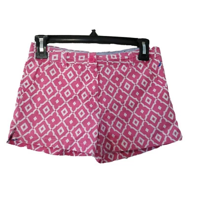 Nautica Girls Pink White Patterned Shorts Size 10 - Image 1 of 4