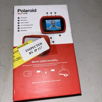 Polaroid iD757 Lifestyle Action/Digital HD Recording Waterproof Camera - RED - Image 1 of 4