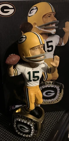 Bart Starr Green Bay Packers Championship Ring Bobblehead W/ Original Box! /360 Cover