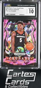 Anthony Edwards 2020 Panini Prizm Draft Picks Collegiate #81 Pink Ice RC CGC 10 - Picture 1 of 2