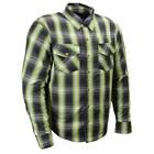 Milwaukee Leather MPM1658 Men's Plaid Flannel Biker Shirt with CE Approved Armor