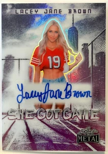 Lacey Jane Brown She Got Game Prismatic Autograph, Leaf Women of Sport, 1/1 - Picture 1 of 2