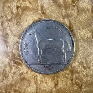 IRLAND 1934 HALFCROWN 1/2 Coroin IRISH HORSE & Harp NEAR MINT - Bild 1 von 4
