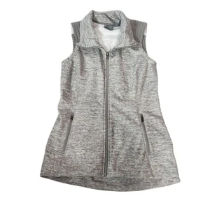 Athleta Weste Damen Gr. S stärker Spacedye meliert grau durchgehender Reißverschluss ärmellos - Bild 1 von 8
