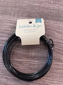 Hilde & Jo Schwarz Aluminium Handwerk Draht 12 Stärke 3 Yds - Bild 1 von 1