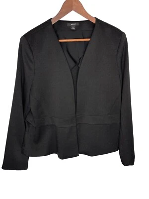 ¡COMO NUEVO! Chaqueta Blazer Alfani Mujer Talla 14 Negra Manga Larga Cierre Gancho Oficina Foto 1 de 4