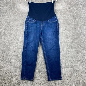 Savi Parker Capri Maternity Jeans Women's 30 Blue Low Rise 5-Pocket Whisker - Picture 1 of 8