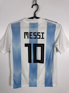 Argentina 2018 2019 home Football Shirt Soccer Jersey #10 Messi YOUTH BOY M - Picture 1 of 8