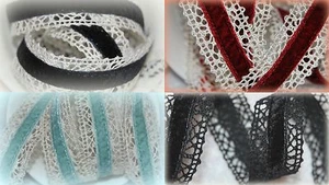 Band Queen Samtbesatz viktorianische Spitze 22 mm (1,5") viele Farben - Bild 1 von 19