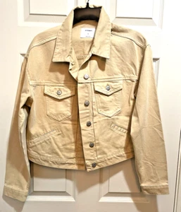 Old Navy Denim Jacket Cream - Pale Yellow Size Medium Worn Once Excellent Shape - Picture 1 of 7
