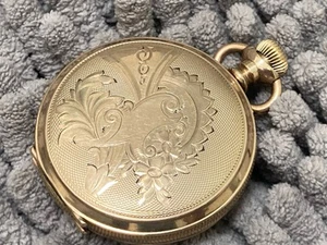 pocket watch ELGIN 410 engraved hunter case 1914 15 jewels 0s - Picture 1 of 10