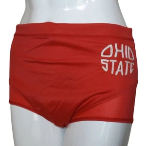 60er Jahre OHIO STATE Badehose, S, VINTAGE, rot/weiß Stickerei, gefüttert, Kordelzug. - Bild 1 von 14