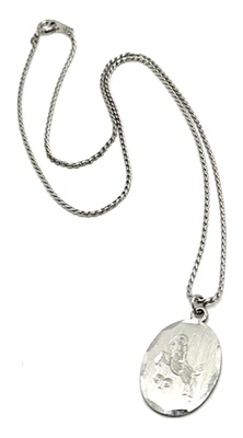 Collar Colgante Vintage BLACKINTON PELTRE Ram Aries Tono Plata Zodiaco 17" Foto 1 de 4