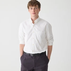 J Crew Broken-in Organic Cotton Oxford Shirt ~ Classic Fit WHITE ~ Médium - Bild 1 von 13
