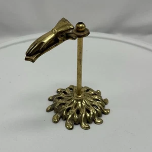 Antik Messing Hand Notiz Karte Foto Brief Clip Halter Ständer Viktorianisch Seltsam Japan - Bild 1 von 15