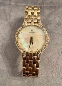 14K GOLD Ladies Concord Les Palais Watch With DIAMOND Bezel & Crown . 29-62-266 - Picture 1 of 17