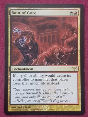 Magic The Gathering DISSENSION RAIN OF GORE black/red card MTG - Image 1 of 2