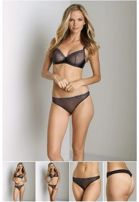 SUJETADOR STELLA McCARTNEY Emilie Peeking SIN ACOLCHADO Demi Wire 34C Y Braguita M, Usado en Excelente Condición Foto 1 de 4