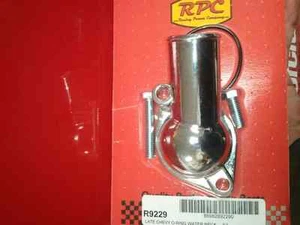 Late Water Neck Chrome Steel Thermostat Housing Water Outlet Chevy Chevrolet - Picture 1 of 1