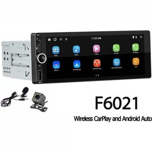 6.86" HD Touch Single 1 Din Car Stereo Radio Apple/Android CarPlay FM MP5 Player - Picture 1 of 17