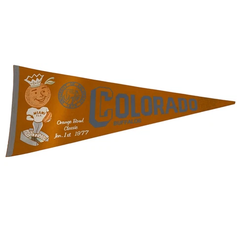 COLORADO BUFFALOES 1977 ORANGE BOWL PENNANT Cover