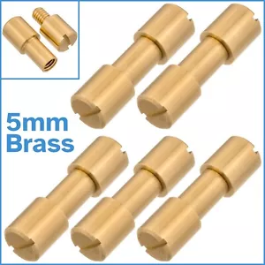 5pcs 5mm Brass Corby Bolt Knife Making Handle Rivet Fastener Screw Pins Shaft - Bild 1 von 4