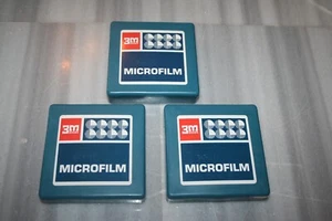 Lot 3 Boites d'expédition Microfilm 3M Brand 8 mm Bobine Film Package Vintage - Photo 1/9