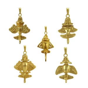 ACROSS THE PUDDLE 24k GP Quimbaya Ancient Flyer/Golden Jet Pendants Bundle-1 - Picture 1 of 2