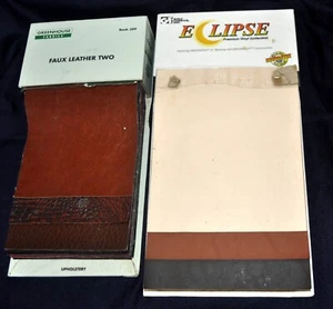 2 VTG 1990S SAMPLE BOOKS FAUX LEATHER - 36 PIECES, SMALL & MEDIUM SIZES, CRAFTS! - Picture 1 of 3