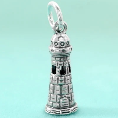 Маяк подвеска в 925 пробы 3D маяк башня подвеска Фарос 3,8 г новый - Изображение 1 из 4