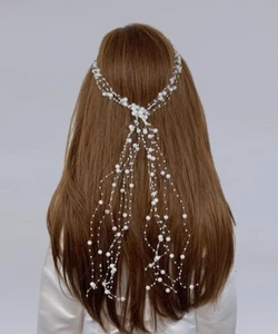 Tocado de comunión adornos para el cabello arreglo para el cabello corona de comunión blanco *21 - Imagen 1 de 1