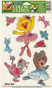 Fermaglio statico per finestra - Zoo di Suzy - Decorazioni - Ballerina Orso Topo Anatra - Foto 1 di 1